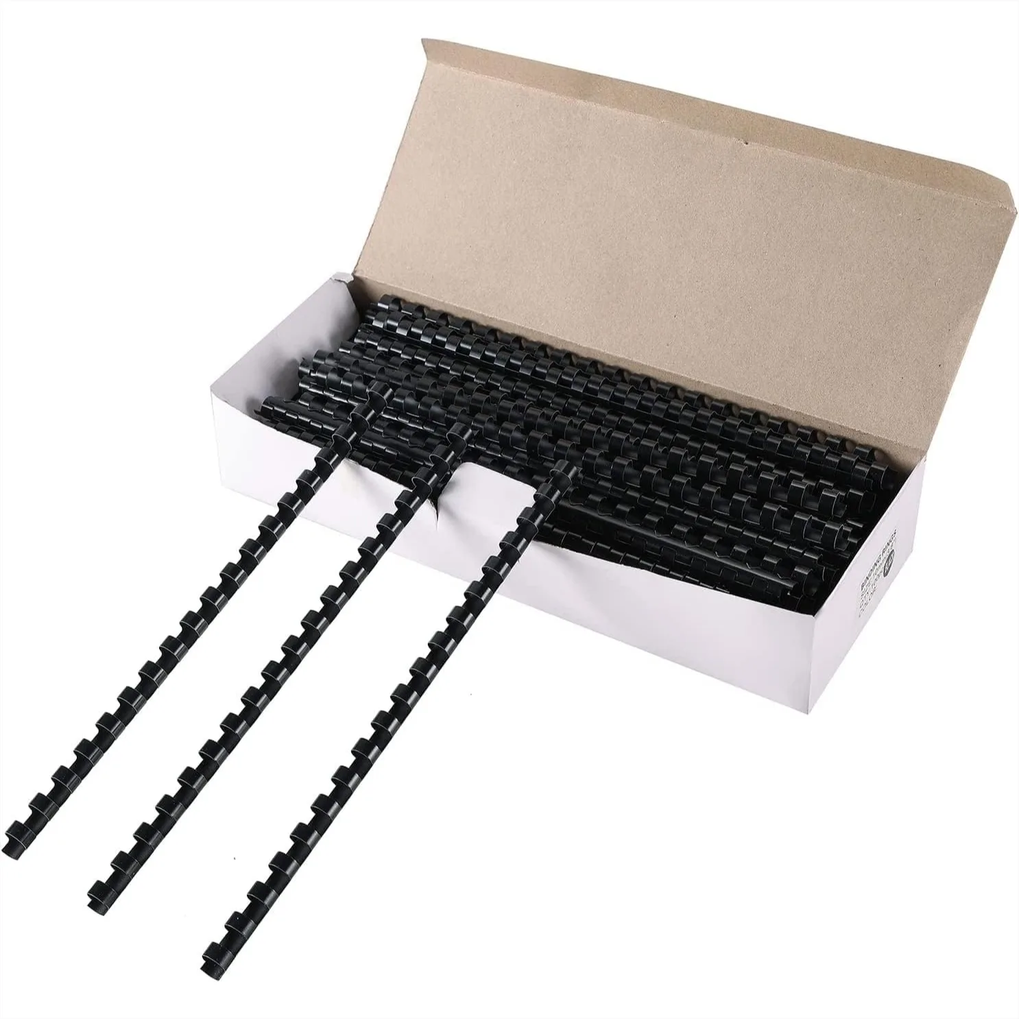100 Pack 19 Ring Plastic Binding Spines, 3/8 Inch Diameter 55 Sheet Capacity for Letter Size Documents, Black Binding Combs for
100 Pack 19 Ring Plastic Binding Spines, 3/8 Inch Diameter 55 Sheet Capacity for Letter Size Documents, Black Binding Combs for