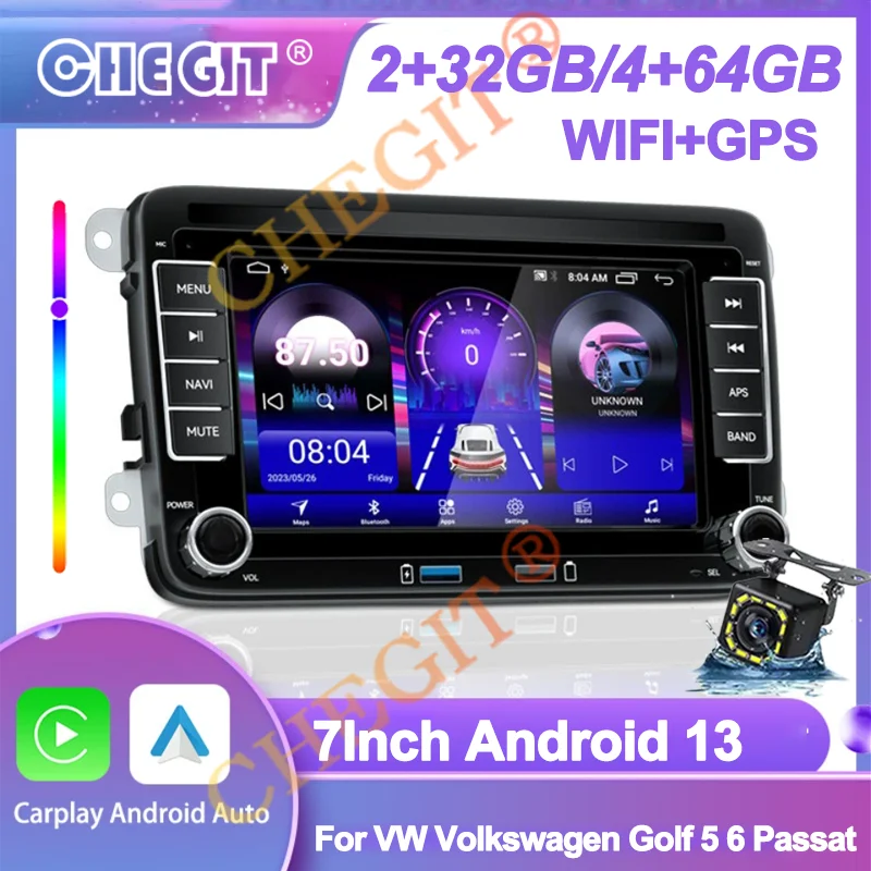 Android13 Carplay GPS 7inch 64G Car Radio 2DIN Autoradio Multimedia Player Smart systems For VW Volkswagen Golf 5 6 Passat Jetta
Android13 Carplay GPS 7inch 64G Car Radio 2DIN Autoradio Multimedia Player Smart systems For VW Volkswagen Golf 5 6 Passat Jetta