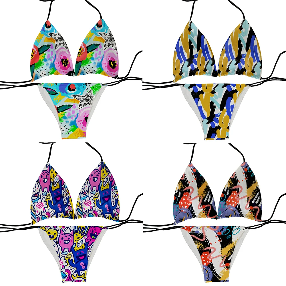 New fashion sexy ladies two-piece swimsuit cute girl printed bikini set Kawaii novelty swimsuit beach party summer gift
New fashion sexy ladies two-piece swimsuit cute girl printed bikini set Kawaii novelty swimsuit beach party summer gift