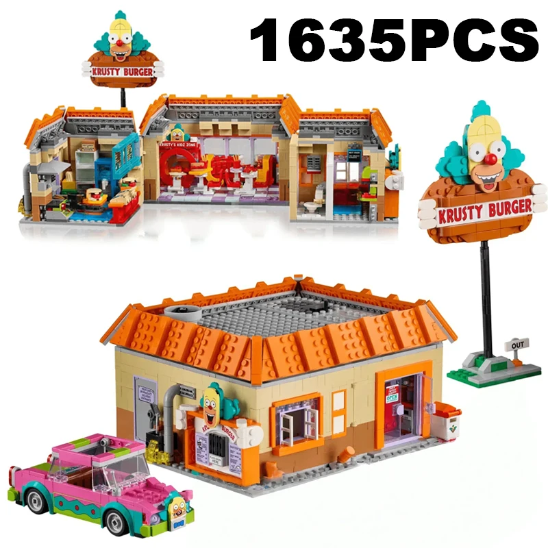 Moc The Krusty Burger Restaurant Building Blocks Fast Food Chain DIY Model Decor Springfield City Kids Toy Set Bricks Gift Adult
Moc The Krusty Burger Restaurant Building Blocks Fast Food Chain DIY Model Decor Springfield City Kids Toy Set Bricks Gift Adult