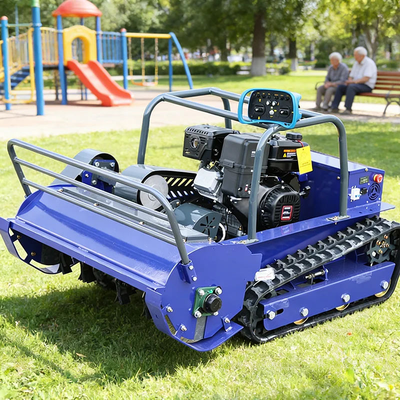 Индивидуальная дворовая газонокосилка, вездеходный гусеничный тип, автономная модель робота с дистанционным управлением и нулевым вращением.
Индивидуальная дворовая газонокосилка, вездеходный гусеничный тип, автономная модель робота с дистанционным управлением и нулевым вращением.