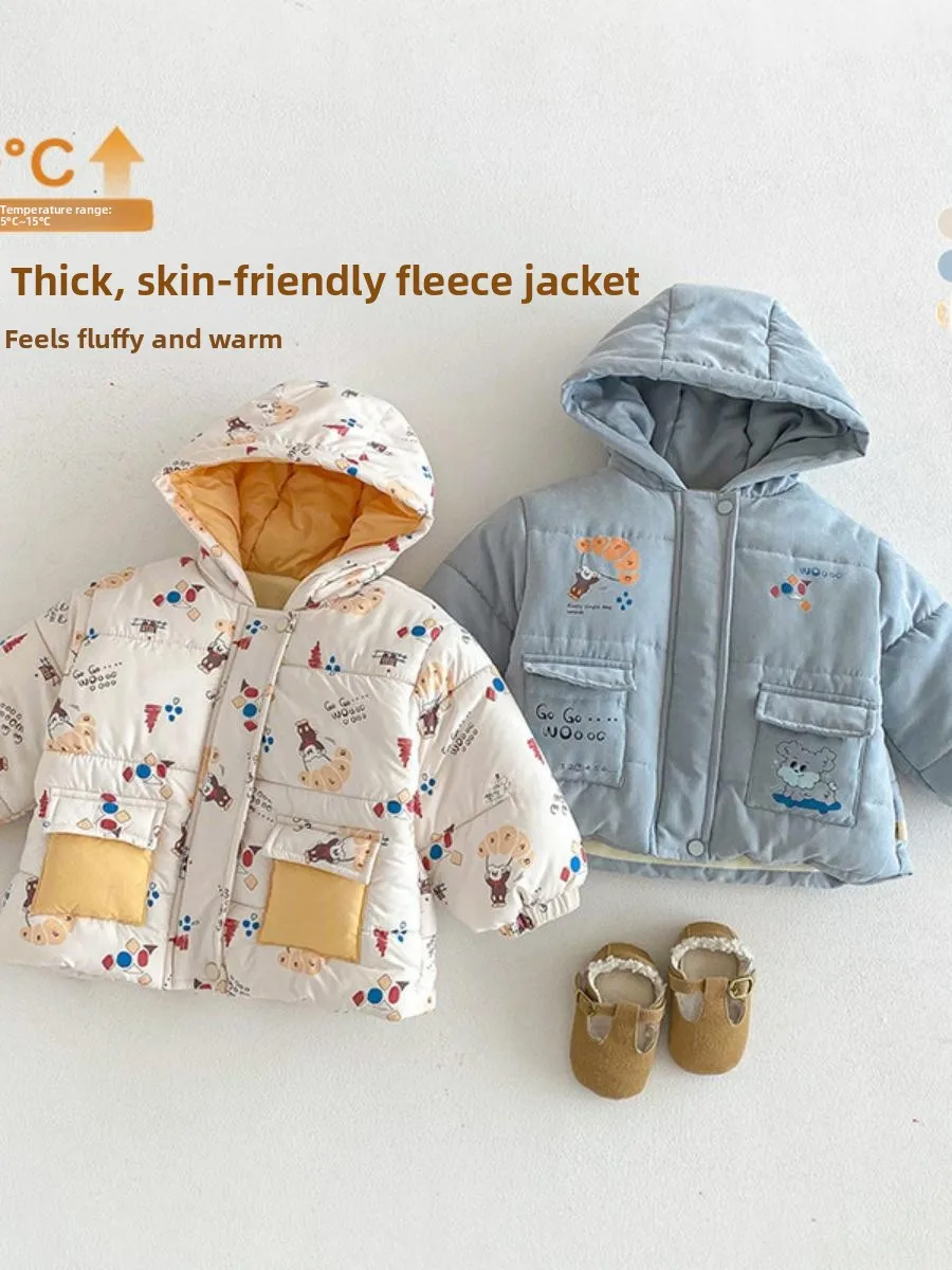 Thiened Bear Pattern Cotton Jaet for Girls Winter Outerwear Hooded Padded Coat Children's Cartoon Cotton Clothes
Thiened Bear Pattern Cotton Jaet for Girls Winter Outerwear Hooded Padded Coat Children's Cartoon Cotton Clothes