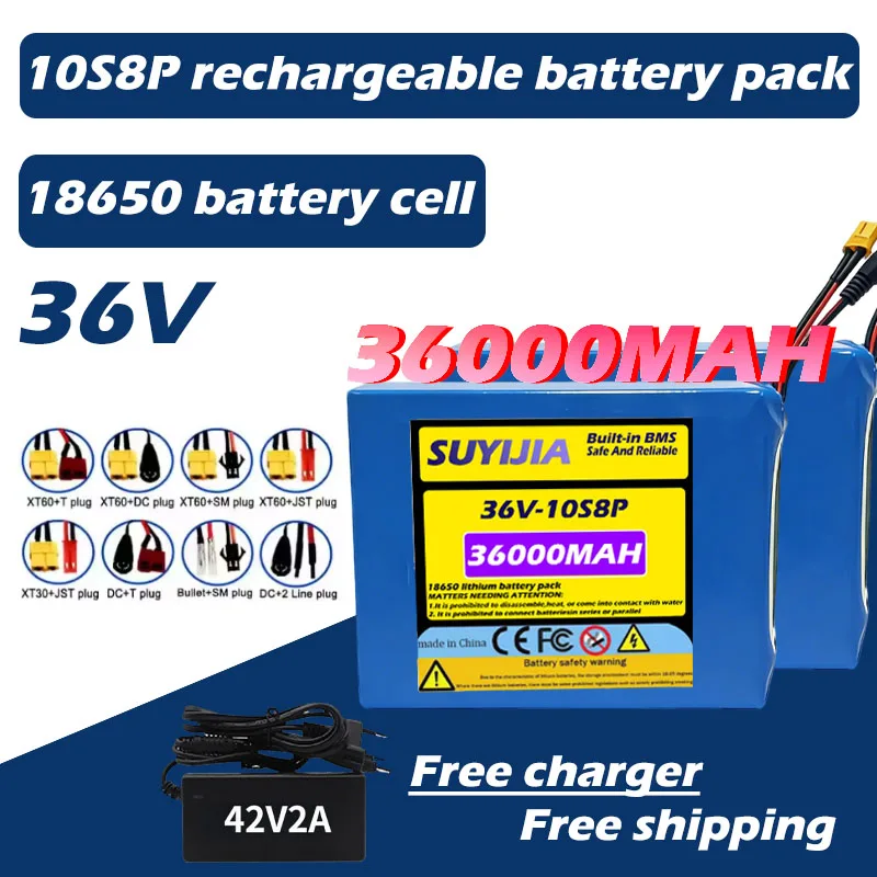 Specifications 10S8P 36000mAh Electric Bicycle Motorcycle Rechargeable Battery 36V Free 42V2A Charger Free Shipping to Home
Specifications 10S8P 36000mAh Electric Bicycle Motorcycle Rechargeable Battery 36V Free 42V2A Charger Free Shipping to Home