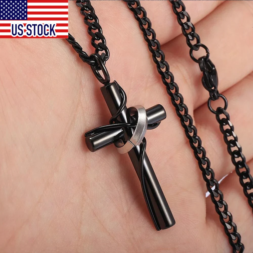 New Cross Pendant Necklace For Men Boys Stainless Steel Jesus Christ Cross Charm Necklace Accessories Gift Wholesale DKP693
New Cross Pendant Necklace For Men Boys Stainless Steel Jesus Christ Cross Charm Necklace Accessories Gift Wholesale DKP693