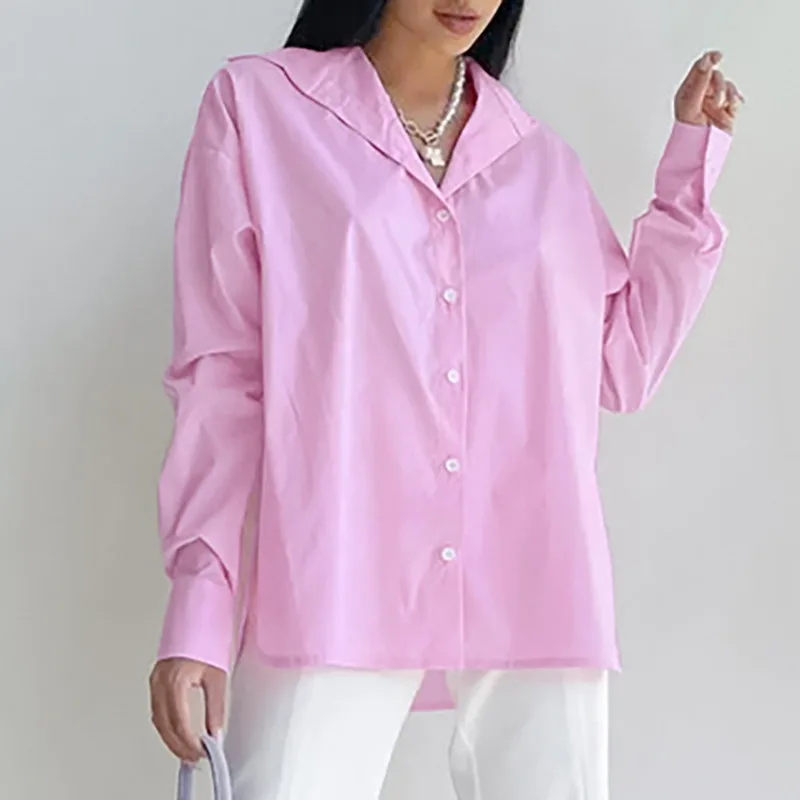 Casual Pink Long Sleeve Office Shirt Woman Loose Solid Women Blouses Elegant Fashion Turn-down Collar Shirts Ladies Tops 29374
Casual Pink Long Sleeve Office Shirt Woman Loose Solid Women Blouses Elegant Fashion Turn-down Collar Shirts Ladies Tops 29374