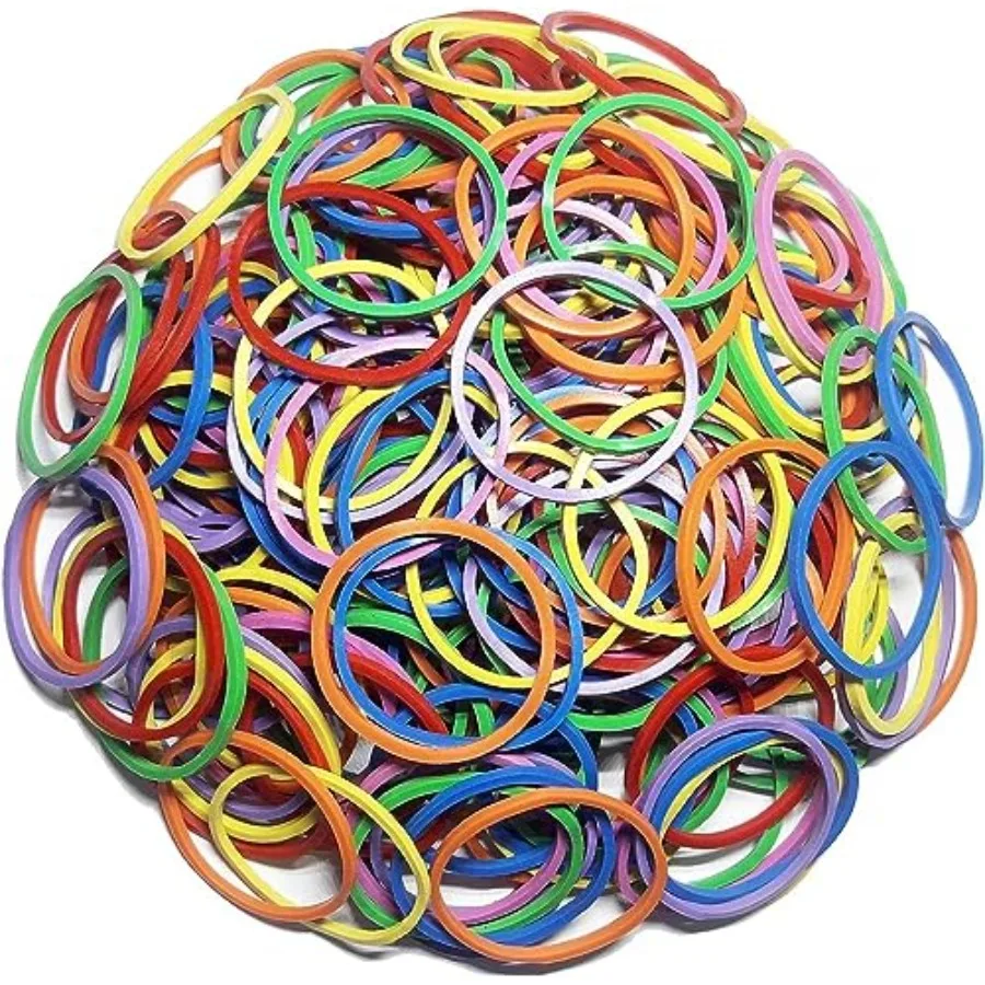 Assorted Color Rubber Bands 200 pcs 1inch Elastic Bands Elastic Stretchable Sturdy - Bulk Rubberbands for Office Use Stationery
Assorted Color Rubber Bands 200 pcs 1inch Elastic Bands Elastic Stretchable Sturdy - Bulk Rubberbands for Office Use Stationery