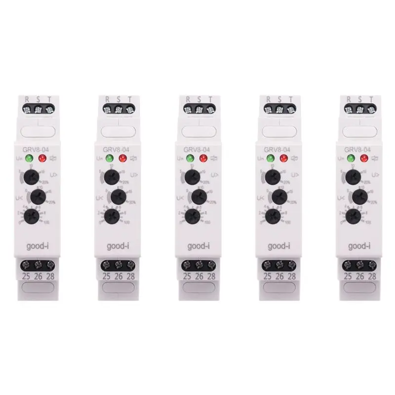 5X GRV8-04 M460 3-Phase Voltage Monitoring Relay Phase Sequence Phase Failure Protection Voltage Control Relay-AT64
5X GRV8-04 M460 3-Phase Voltage Monitoring Relay Phase Sequence Phase Failure Protection Voltage Control Relay-AT64