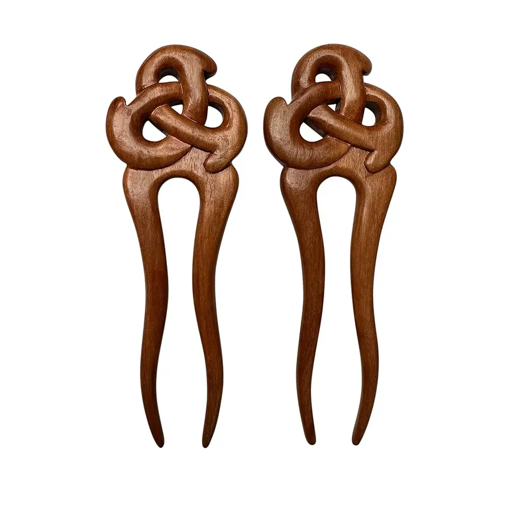 Set 2 Wooden Celtic Knot Hair Fork, Hairfork, Hair Pin, Hairpin, Hair Accessory, Hair Toy Handmade
Set 2 Wooden Celtic Knot Hair Fork, Hairfork, Hair Pin, Hairpin, Hair Accessory, Hair Toy Handmade