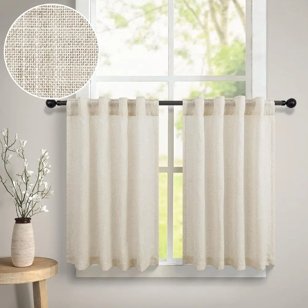Farmhouse Kitchen Curtains for Small Window 36 Inch Length 2 Panels Back Tab Pocket Vintage Coquette Cafe Tier Semi Sheer Short
Farmhouse Kitchen Curtains for Small Window 36 Inch Length 2 Panels Back Tab Pocket Vintage Coquette Cafe Tier Semi Sheer Short