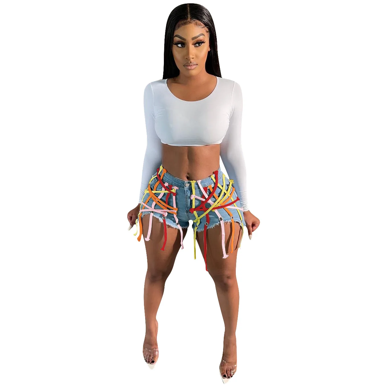 Casual Women Short Jeans Pants Drawstring Denims Streetwear High Waist Clothes For Women Vestidos
Casual Women Short Jeans Pants Drawstring Denims Streetwear High Waist Clothes For Women Vestidos