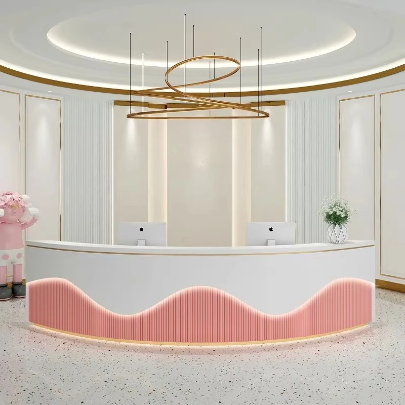 Nordic Creative Beauty Salon Reception Desk Modern Arc Hotel Reception Desk Art Gallery Office Furniture balcao recepção FYRD
Nordic Creative Beauty Salon Reception Desk Modern Arc Hotel Reception Desk Art Gallery Office Furniture balcao recepção FYRD
