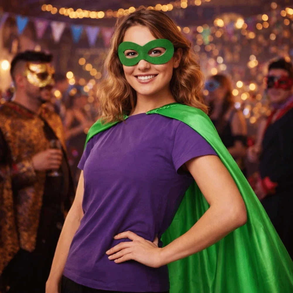 2Pcs/Set Solid Color Adult Superhero Cape with Eye Mask Long Cape Cosplay Costume Halloween Superhero Cloak Dress Up
2Pcs/Set Solid Color Adult Superhero Cape with Eye Mask Long Cape Cosplay Costume Halloween Superhero Cloak Dress Up