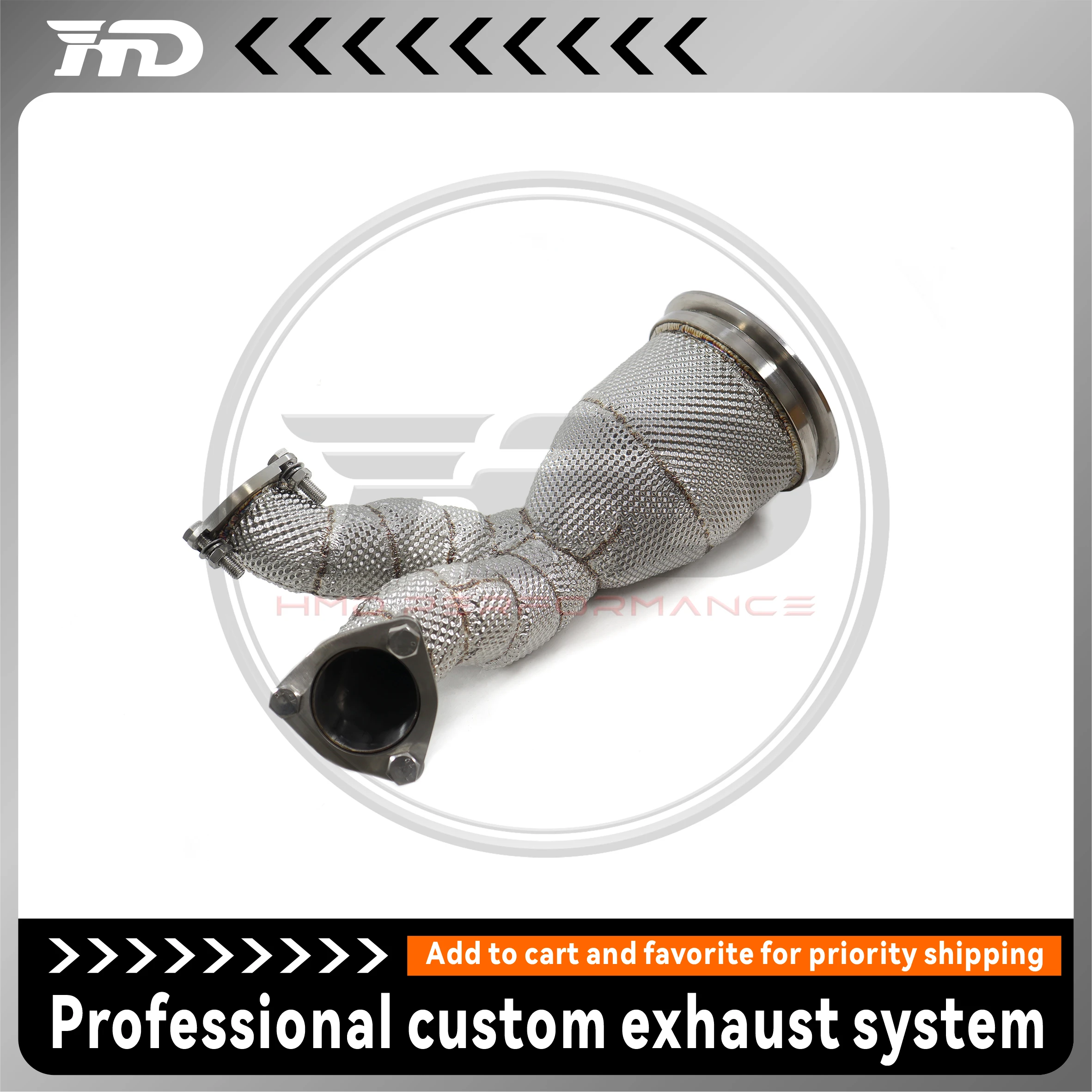 HMD Exhaust System High Flow Performance Downpipe For Audi SQ5 B9 V6 3.0T With Heat Shiled
HMD Exhaust System High Flow Performance Downpipe For Audi SQ5 B9 V6 3.0T With Heat Shiled