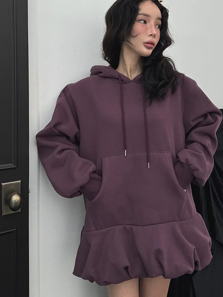 Chic Autumn Winter Vintage Anti-Aging Hooded Loose Versatile Splicing Lace-Up Mid-Length Long Sve Sweatirt Women
Chic Autumn Winter Vintage Anti-Aging Hooded Loose Versatile Splicing Lace-Up Mid-Length Long Sve Sweatirt Women