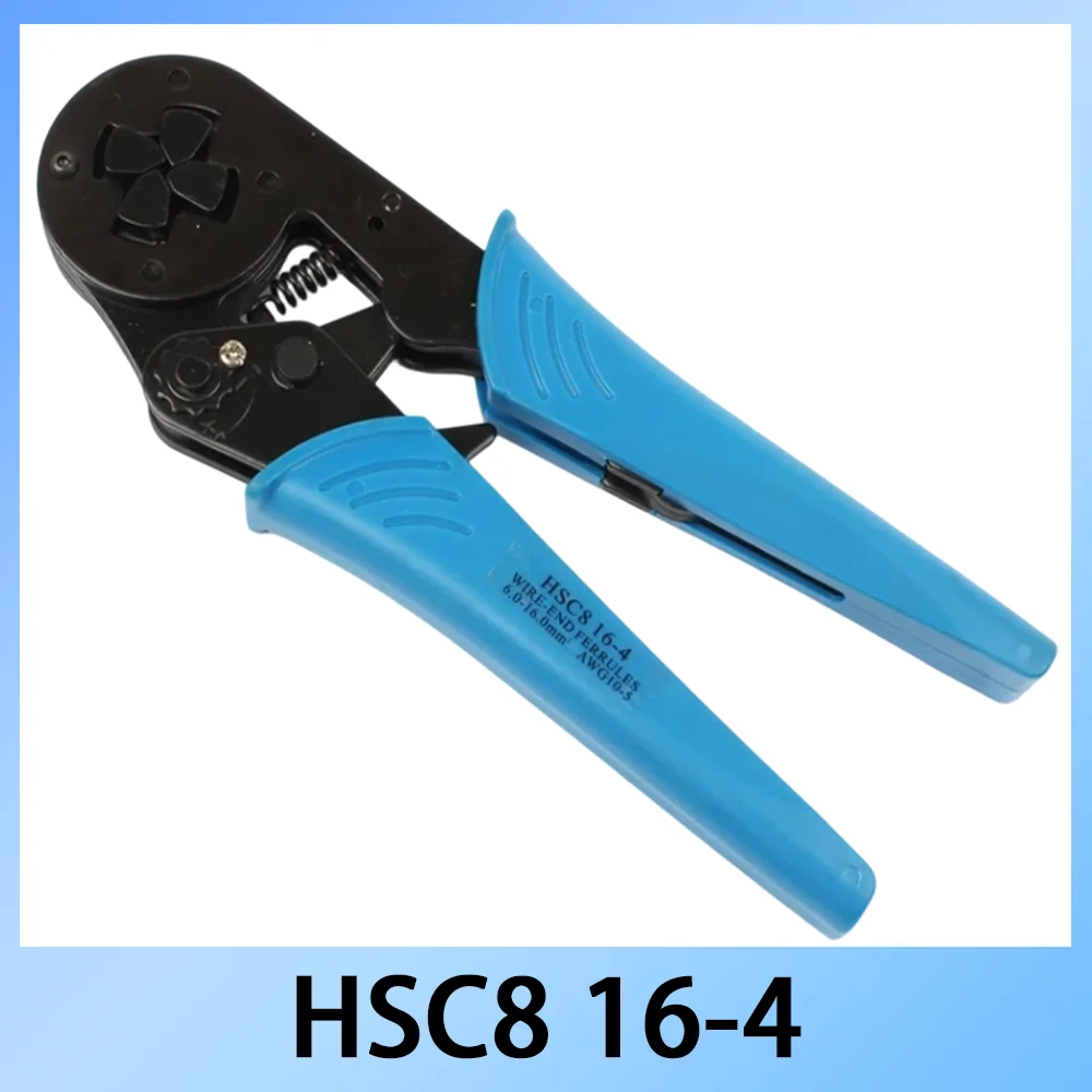 HSC8 Self Adjust Ratchet Crimping Plier 16-4 Square Ferrule Crimper Tubular Terminal Tool for 6-16mm² Electrical Wiring
HSC8 Self Adjust Ratchet Crimping Plier 16-4 Square Ferrule Crimper Tubular Terminal Tool for 6-16mm² Electrical Wiring