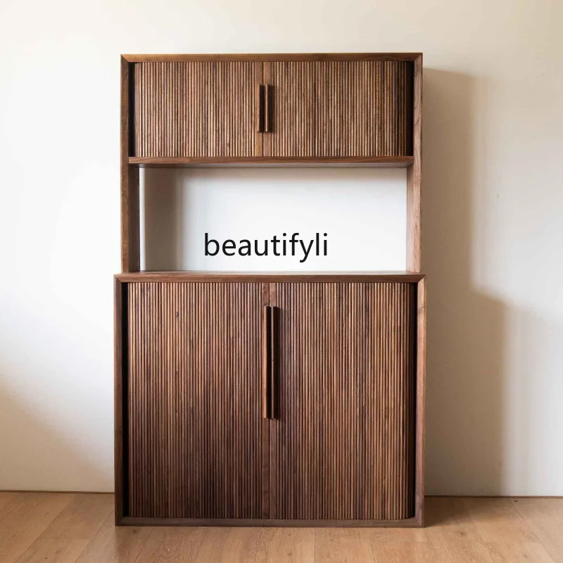 North American Black Walnut Roller Shutter Sideboard Cabinet Solid Wood Living Room Chest of Drawer Wine Cabinet Tea Cabinet
North American Black Walnut Roller Shutter Sideboard Cabinet Solid Wood Living Room Chest of Drawer Wine Cabinet Tea Cabinet