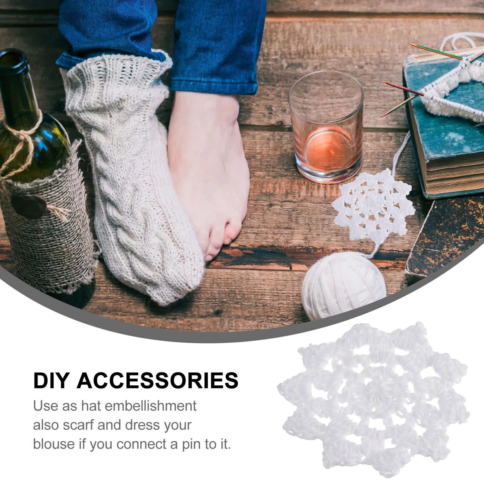 20pcs Crochet Flower Auxiliary Materials White Cotton Lace Flowers Crafts Bulk Knitting Accessories DIY Projects Embellishments
20pcs Crochet Flower Auxiliary Materials White Cotton Lace Flowers Crafts Bulk Knitting Accessories DIY Projects Embellishments