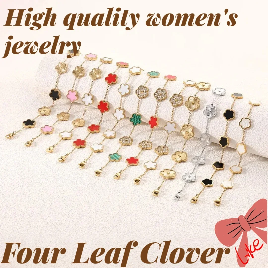 1 Piece of Stainless Steel Zircon Mother-Of-Pearl Five-Leaf Flower Bracelet for Women, Simple and Fashionable Daily Wear Jewelry
1 Piece of Stainless Steel Zircon Mother-Of-Pearl Five-Leaf Flower Bracelet for Women, Simple and Fashionable Daily Wear Jewelry