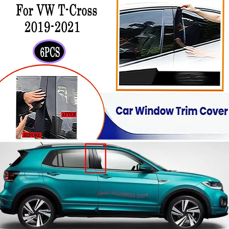 6PCS High Gloss Black Carbon Look Window Pillar Post Cover For VW T-Cross 2019-2021 Protective Trim OE Style Set
6PCS High Gloss Black Carbon Look Window Pillar Post Cover For VW T-Cross 2019-2021 Protective Trim OE Style Set