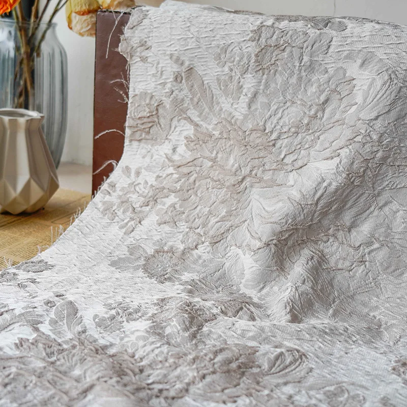 Light Coffee Color Large Flower Yarn Dyed Jacquard Fabric Micro Elastic Women's Spring Autumn Dress Diy Sewing Fabric 50cmx130cm
Light Coffee Color Large Flower Yarn Dyed Jacquard Fabric Micro Elastic Women's Spring Autumn Dress Diy Sewing Fabric 50cmx130cm