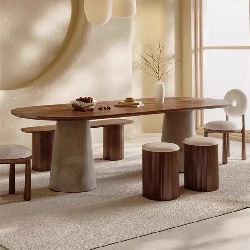 Nordic style long table workbench oval solid wood conference table simple modern negotiation desk training table
Nordic style long table workbench oval solid wood conference table simple modern negotiation desk training table