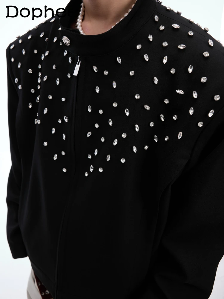 Handmade Diamond Stand Collar Jackets Men's 2025 Spring New Loose Simple Zipper Casual Coats Long Sleeve Solid Color Chic Jacket
Handmade Diamond Stand Collar Jackets Men's 2025 Spring New Loose Simple Zipper Casual Coats Long Sleeve Solid Color Chic Jacket