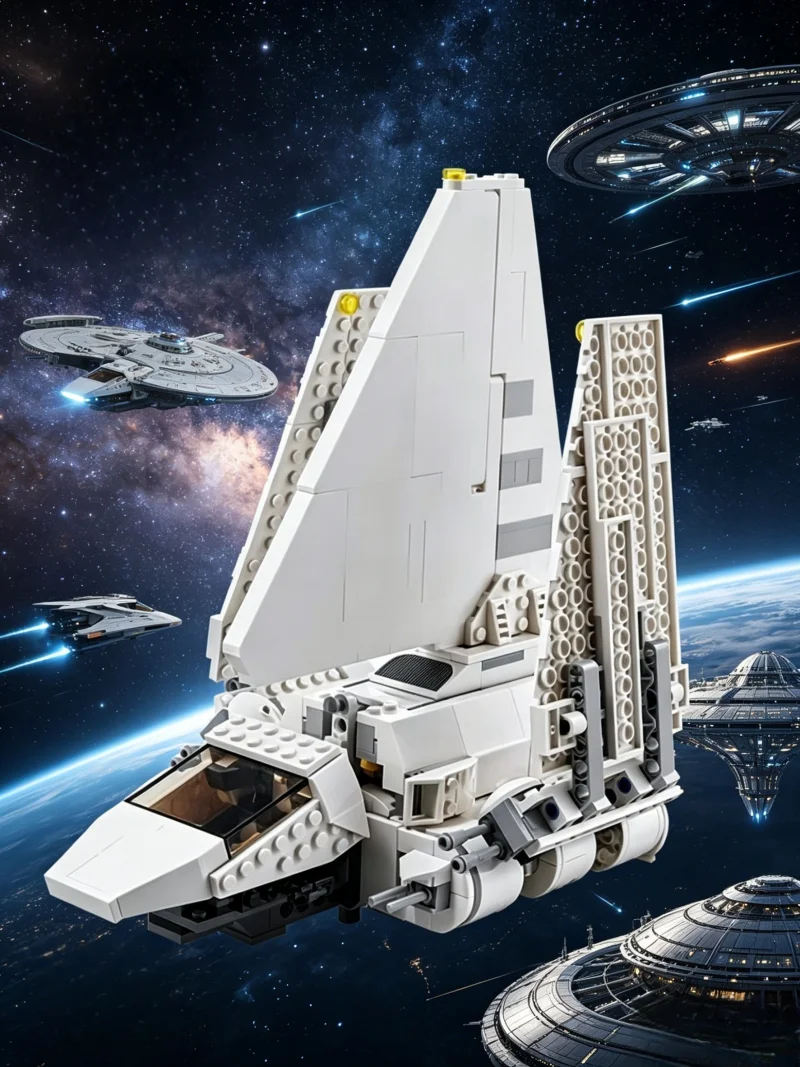Новая модель белого космического корабля MOC, 660 деталей, конструктор для дома, подарок для мальчиков
Новая модель белого космического корабля MOC, 660 деталей, конструктор для дома, подарок для мальчиков