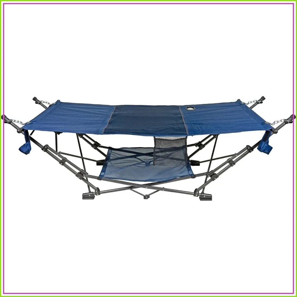 Portable Folding Hammock with Frame for Camping, Backyard, Patio - Blue
Portable Folding Hammock with Frame for Camping, Backyard, Patio - Blue