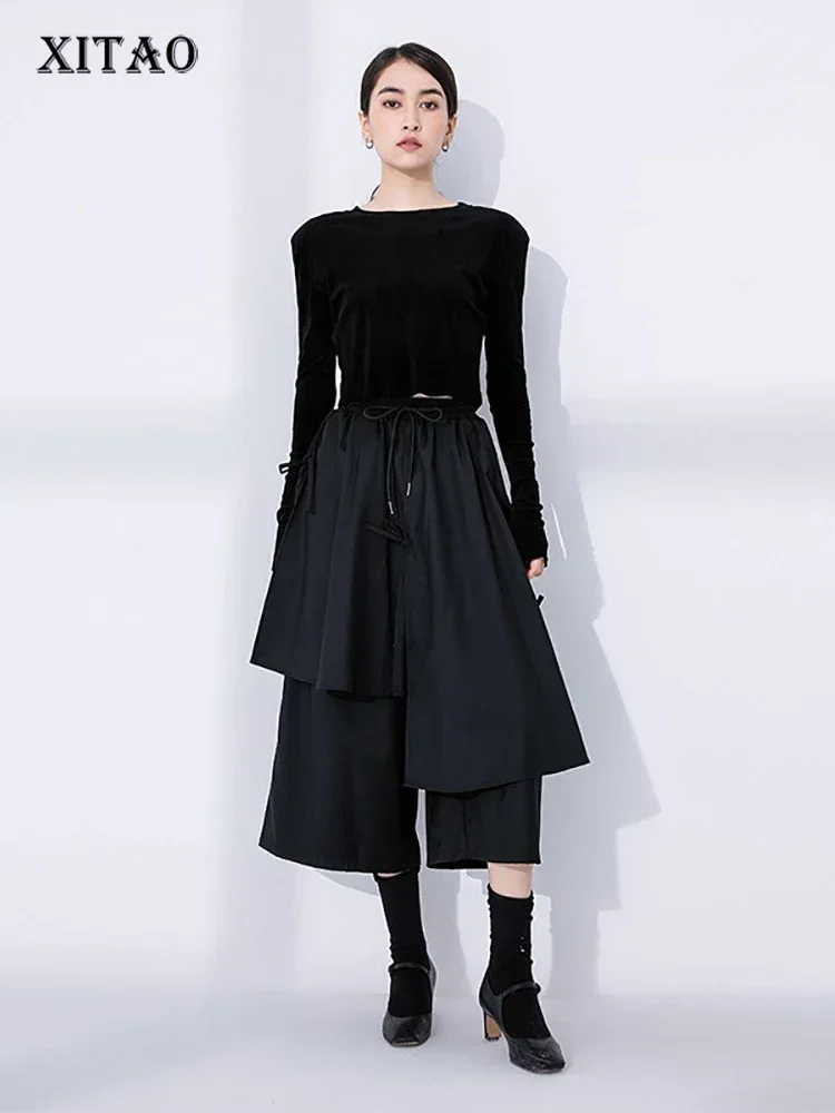 XITAO Asymmetrical Patchwork Bandage Pants Solid Color Elastic Waist Loose Calf-length Wide Leg Pants 2025 Autumn New ZY8694
XITAO Asymmetrical Patchwork Bandage Pants Solid Color Elastic Waist Loose Calf-length Wide Leg Pants 2025 Autumn New ZY8694