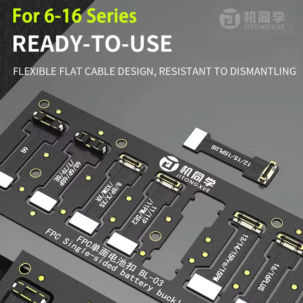 JTX BL-03 Power Cable Battery Connect Clip Soft FPC for IPhone 6-16 Pro Max Mobile Phone Power Boot Cable Replacement FPC Connec
JTX BL-03 Power Cable Battery Connect Clip Soft FPC for IPhone 6-16 Pro Max Mobile Phone Power Boot Cable Replacement FPC Connec
