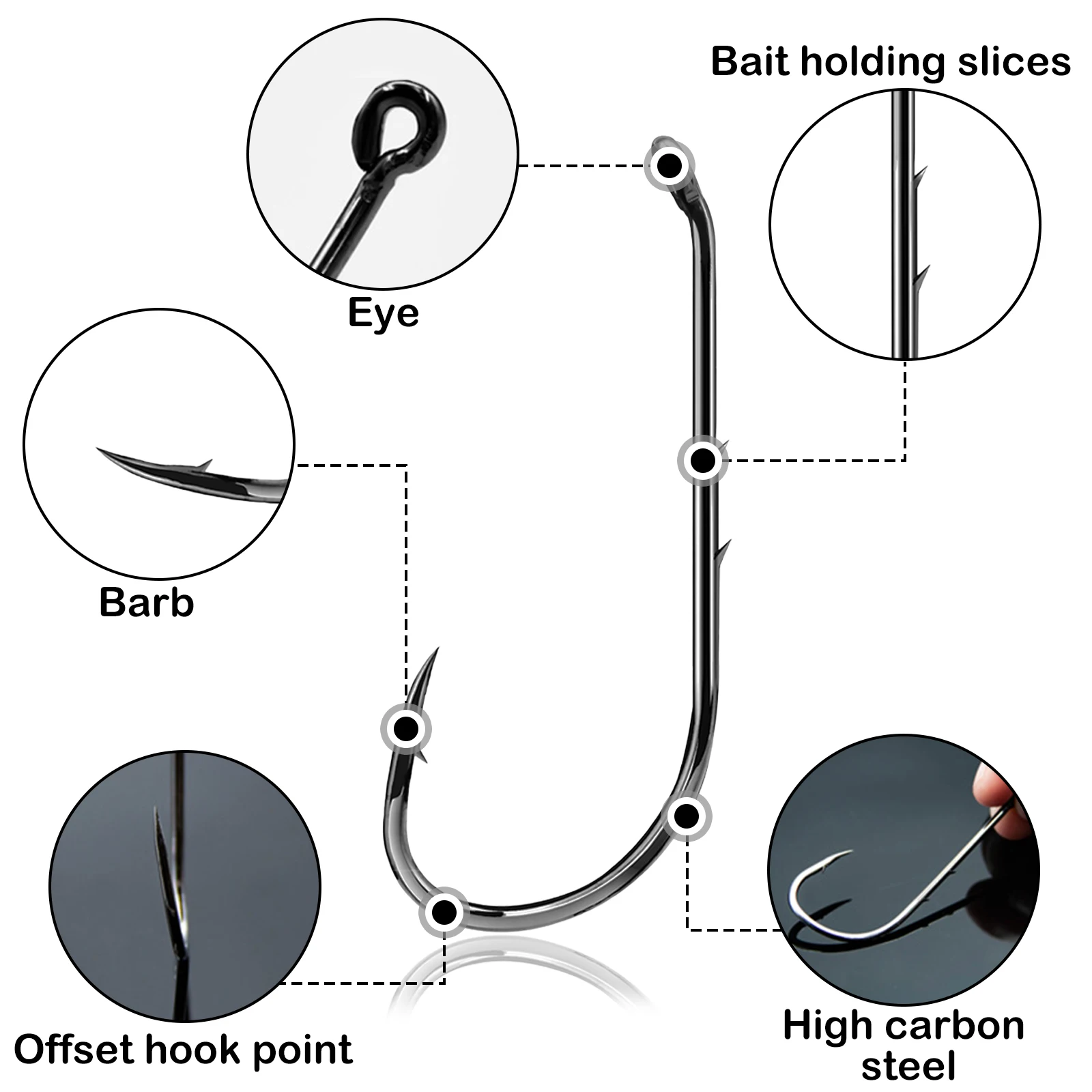 50pcs Large Fishing Hook Set 1/0-3/0# High Carbon Steel Hard Fishing Hook Long Handled Three Barb Fish Hook Fishing Accessories
50pcs Large Fishing Hook Set 1/0-3/0# High Carbon Steel Hard Fishing Hook Long Handled Three Barb Fish Hook Fishing Accessories
