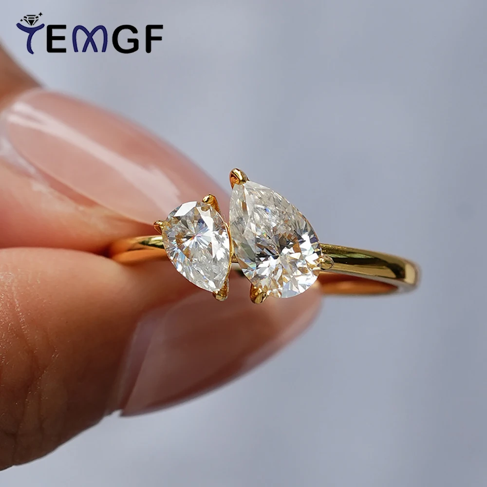 Женское кольцо TEMGF с полным муассанитом, серебро S925, позолота 18 карат, двойное кольцо грушевидной формы с сертификатом может пройти тест
Женское кольцо TEMGF с полным муассанитом, серебро S925, позолота 18 карат, двойное кольцо грушевидной формы с сертификатом может пройти тест