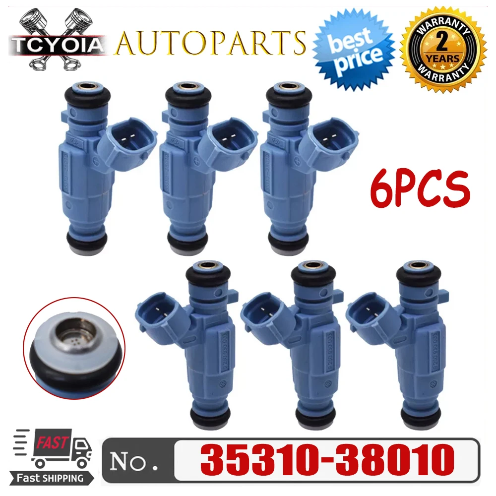 6PCS/lot Fuel Injectors 35310-38010 3531038010 for Hyundai Santa XG350 Sonata For Kia Amanti Optima Sorento Sedona 2.4L 3.5L
6PCS/lot Fuel Injectors 35310-38010 3531038010 for Hyundai Santa XG350 Sonata For Kia Amanti Optima Sorento Sedona 2.4L 3.5L