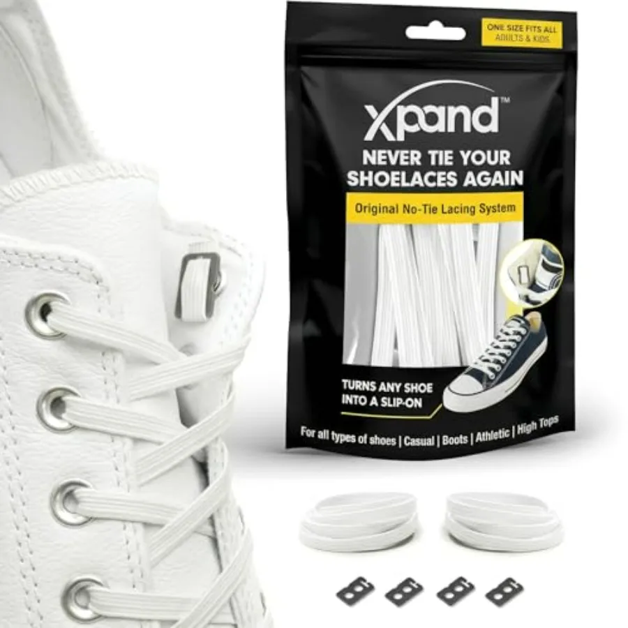 Xpand No Tie Elastic Shoelaces. 1 Size Fits All for Adults and Stretch Laces for Sneakers, Runners and High Tops Shoes
Xpand No Tie Elastic Shoelaces. 1 Size Fits All for Adults and Stretch Laces for Sneakers, Runners and High Tops Shoes
