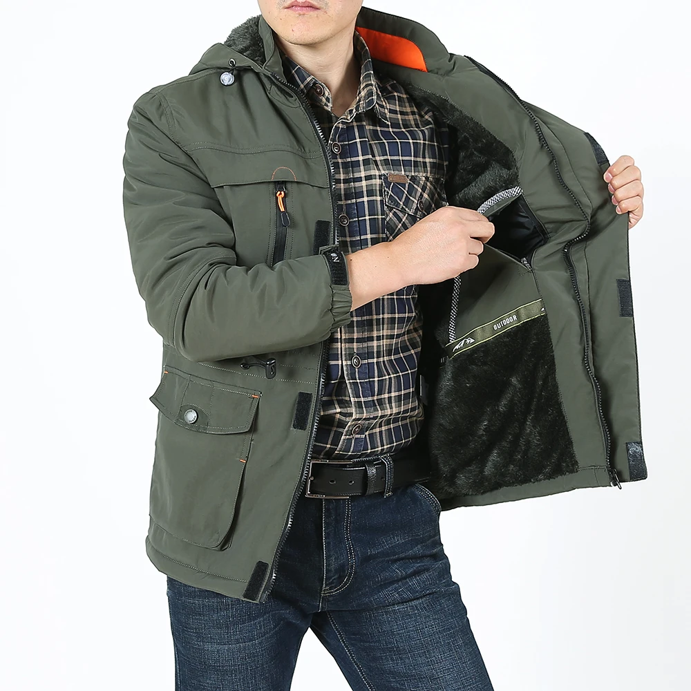 Men's New Spring Autumn Plus Velvet Jackets Men Thickened Warm Outdoor Windproof Jacket Loose Hooded Casual Multi-pocket Jackets
Men's New Spring Autumn Plus Velvet Jackets Men Thickened Warm Outdoor Windproof Jacket Loose Hooded Casual Multi-pocket Jackets
