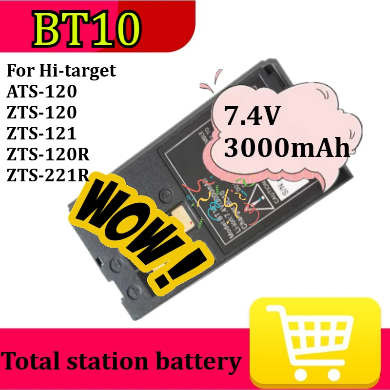 Новая батарея BT10 BT-10 для тахеометров Hi-target ATS-120, ZTS-120, ZTS-121, ZTS-120R, ZTS-221R, BT-10-18041018, 7.4В 3000мАч
Новая батарея BT10 BT-10 для тахеометров Hi-target ATS-120, ZTS-120, ZTS-121, ZTS-120R, ZTS-221R, BT-10-18041018, 7.4В 3000мАч