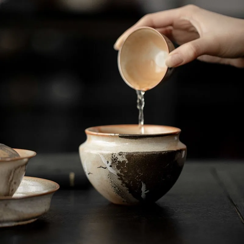 Crane Hand-painted Retro Ceramic Tea Washing Water Tea Residue Tank Water Washing Basin Household Tea Ceremony Accessories ZG361
Crane Hand-painted Retro Ceramic Tea Washing Water Tea Residue Tank Water Washing Basin Household Tea Ceremony Accessories ZG361