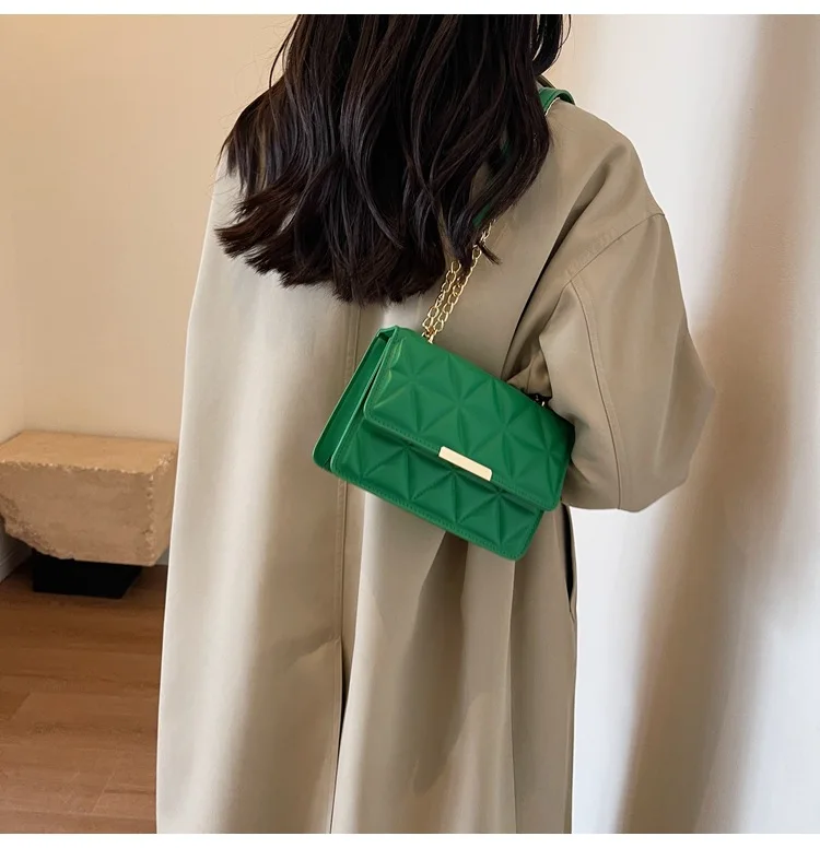 Women Quilted Chain Crossbody Bag Fashion Small Square Shoulder Purse Multi Color Casual Daily Handbag Women Quilted Chain Crossbody Bag Fashion Small Square Shoulder Purse Multi Color Casual Daily Handbag