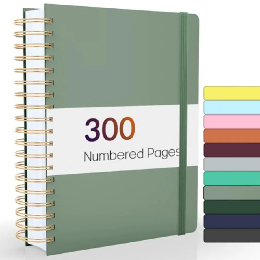 Lined Spiral Journal Notebook with 300 Numbered Pages, College Ruled Thick Journals for Writing with 100GSM Paper, Hardcover No
Lined Spiral Journal Notebook with 300 Numbered Pages, College Ruled Thick Journals for Writing with 100GSM Paper, Hardcover No