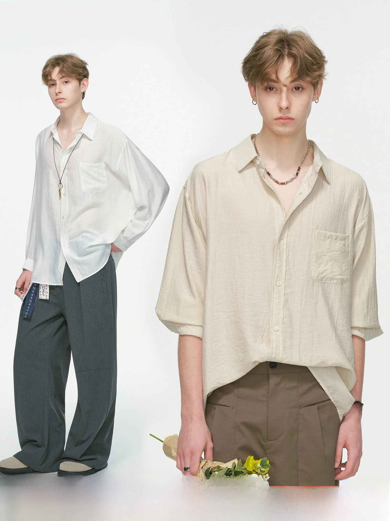 Casual Linen Long Sleeve Shirt Men's Lazy Style Summer New Leisure Husband Feeling Matching Shirt Loose Fit Youth Popular
Casual Linen Long Sleeve Shirt Men's Lazy Style Summer New Leisure Husband Feeling Matching Shirt Loose Fit Youth Popular