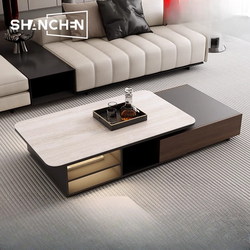 Travertine rock slab coffee table light luxury high-end feeling with drawer Italian minimalist solid wood retractable coffee tab
Travertine rock slab coffee table light luxury high-end feeling with drawer Italian minimalist solid wood retractable coffee tab