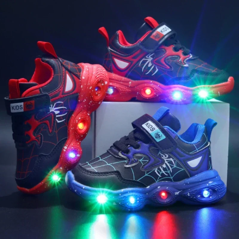 Disney Children's Led Light Shoes Fashion Aoger Spiderman Boys Sneakers Girls Cartton Casual Shoes Breathable Kids Sport Shoes
Disney Children's Led Light Shoes Fashion Aoger Spiderman Boys Sneakers Girls Cartton Casual Shoes Breathable Kids Sport Shoes