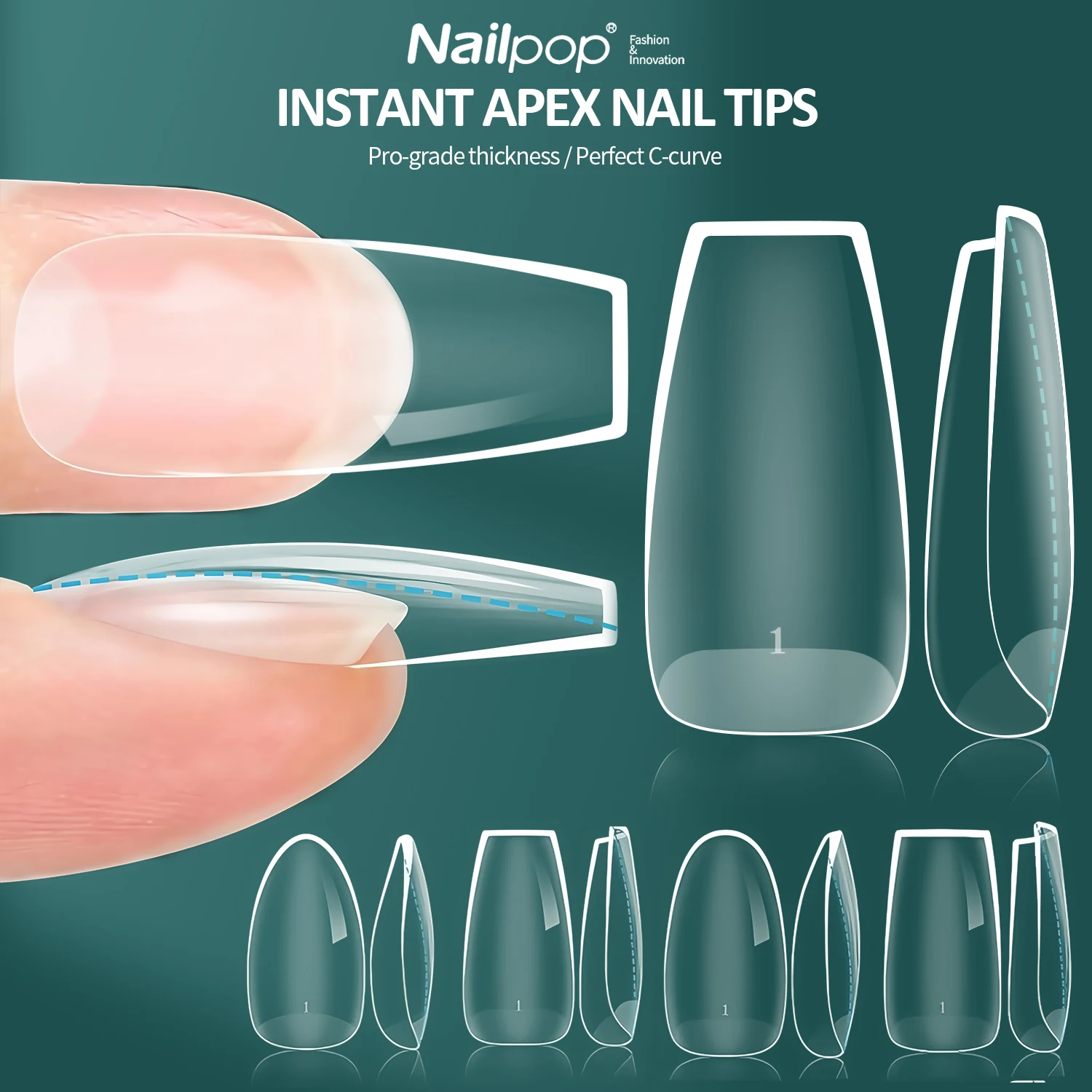 Nailpop Thickened Clear Nail Tips Pieces 140/150pcs Short Almond Shaped Full Cover Nails Tips Natural Fit Extension Acrylics
Nailpop Thickened Clear Nail Tips Pieces 140/150pcs Short Almond Shaped Full Cover Nails Tips Natural Fit Extension Acrylics