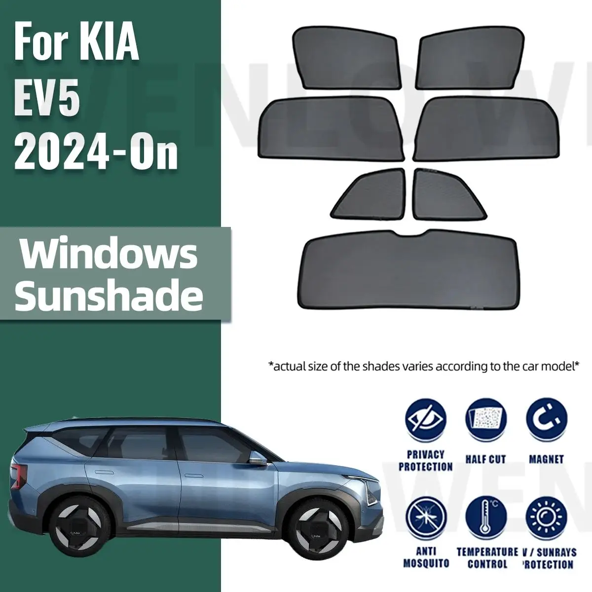 For KIA EV5 2024 2025 Magnetic Car Sunshade Shield Front Windshield Frame Curtain Net Baby Rear Side Window Sun Shade Visor
For KIA EV5 2024 2025 Magnetic Car Sunshade Shield Front Windshield Frame Curtain Net Baby Rear Side Window Sun Shade Visor