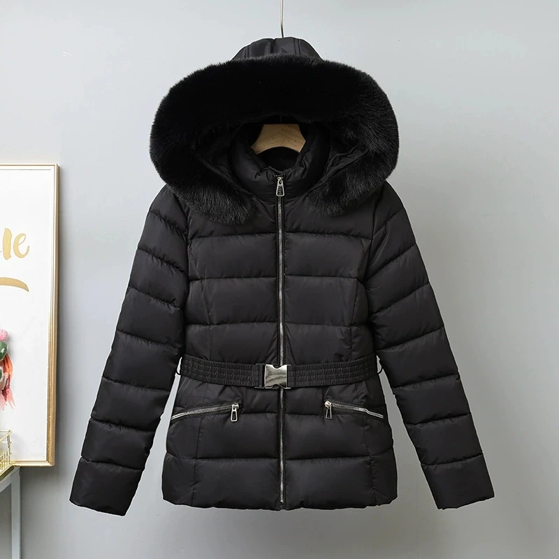 2026 New Down Cotton Jacket Women Winter Coat Short Thicke Warm Big Fur Collar Cotton Padded Jacket Parkas Female Tops Outerwear
2026 New Down Cotton Jacket Women Winter Coat Short Thicke Warm Big Fur Collar Cotton Padded Jacket Parkas Female Tops Outerwear