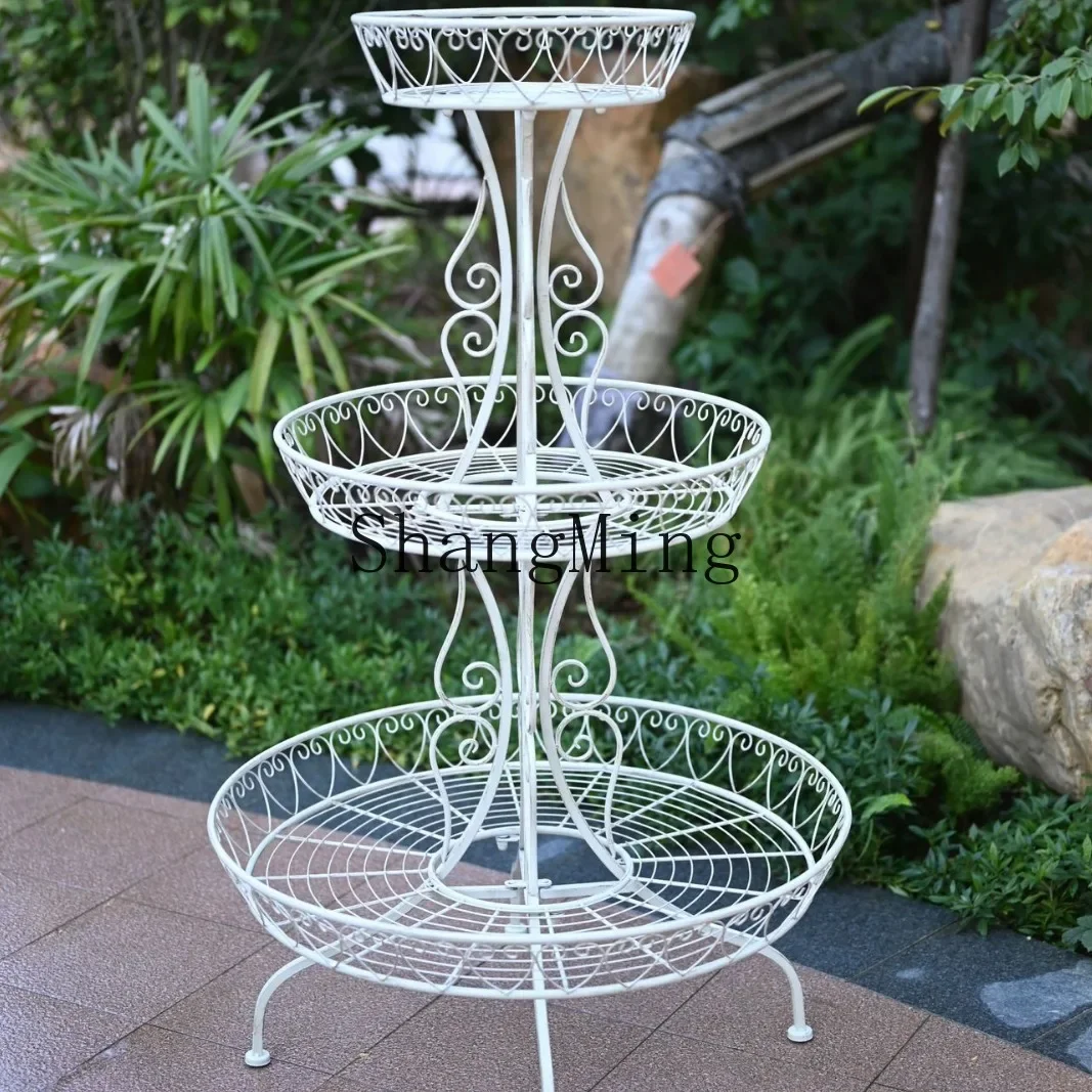 FG rural wrought iron disc three-layer retro large flower stand outdoor garden plant multi-layer shelf
FG rural wrought iron disc three-layer retro large flower stand outdoor garden plant multi-layer shelf