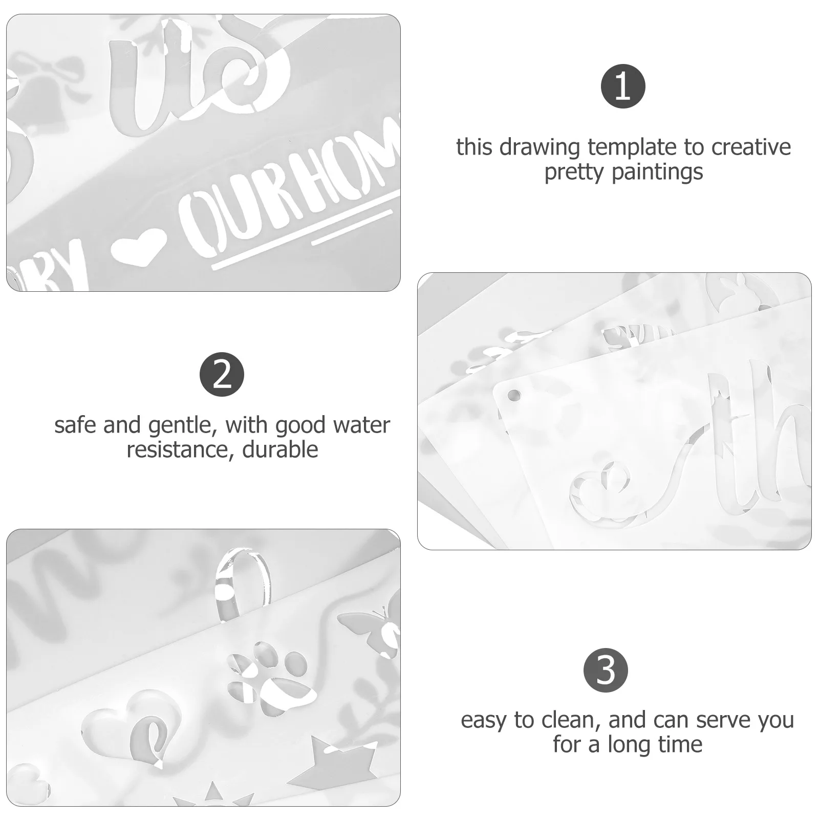 26pcs Delicate Reusable Stencils Welcome Templates Diy Decorative Painting Tools Compact Portable Stencils For Home Art Drawing
26pcs Delicate Reusable Stencils Welcome Templates Diy Decorative Painting Tools Compact Portable Stencils For Home Art Drawing