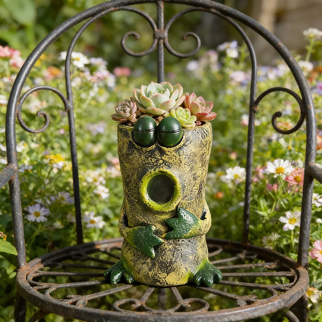 Cute Bamboo Frog Shaped Resin Planter, Indoor Outdoor Succulent Flower Pot
Cute Bamboo Frog Shaped Resin Planter, Indoor Outdoor Succulent Flower Pot