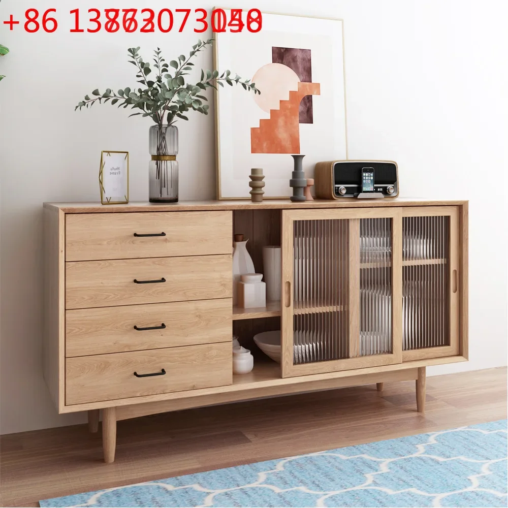 Japanese-style tea cabinet, dining side cabinet integrated against the wall, home restaurant, Nordic solid wood rack
Japanese-style tea cabinet, dining side cabinet integrated against the wall, home restaurant, Nordic solid wood rack