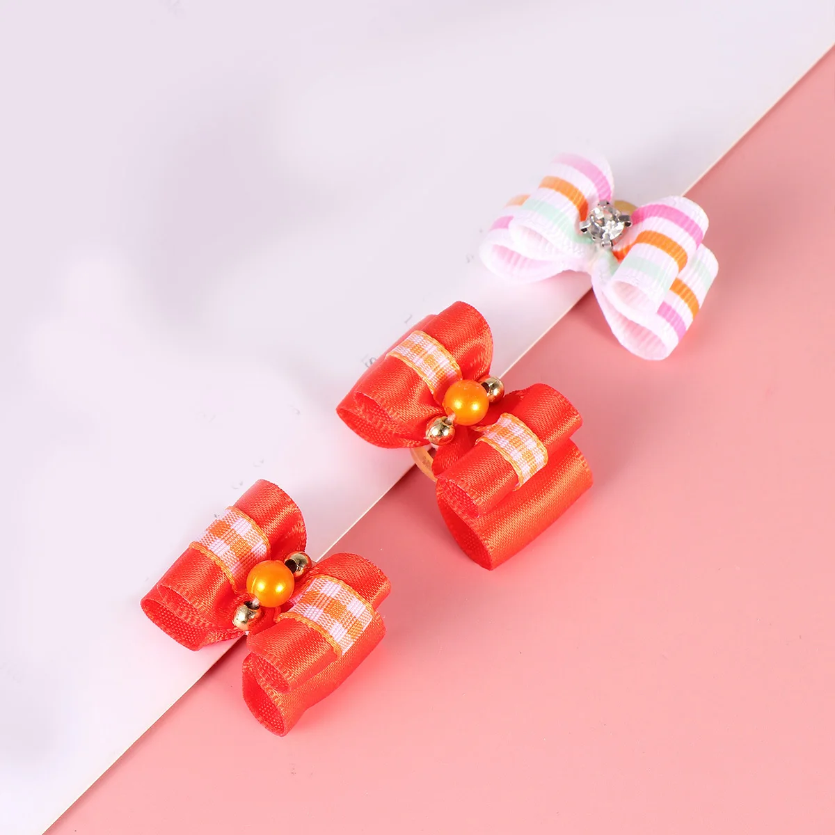 10Pcs Adorable Double Bowknot Hair Rope Pet Headwear Stylish Dog Cat Hair Tie Wide Usage for Various Occasions
10Pcs Adorable Double Bowknot Hair Rope Pet Headwear Stylish Dog Cat Hair Tie Wide Usage for Various Occasions